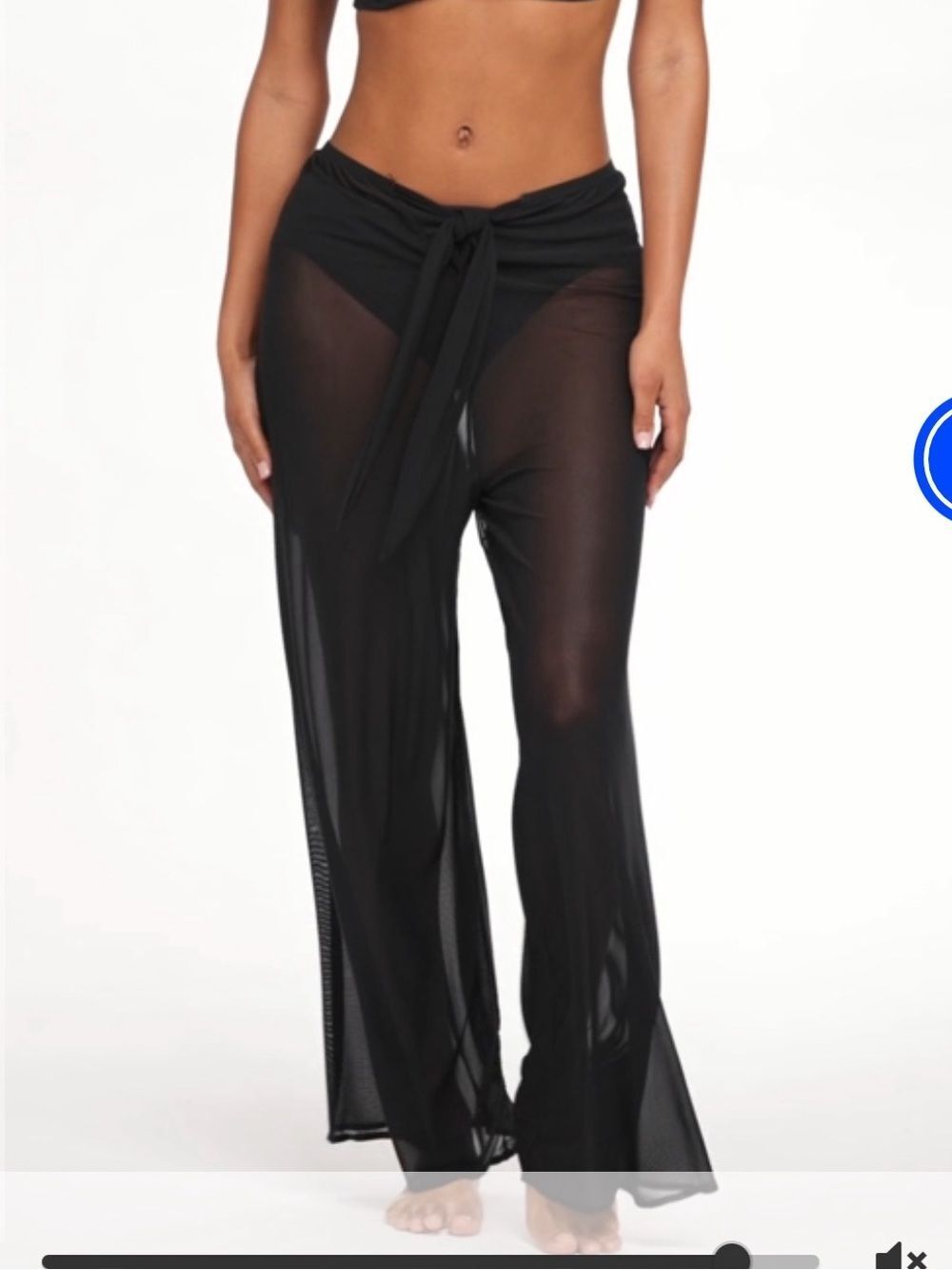 Bleu Rod Beattie Be Transparent Black Cover-Up Pants